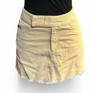Blue Asphalt Light Tan Corduroy Skirt